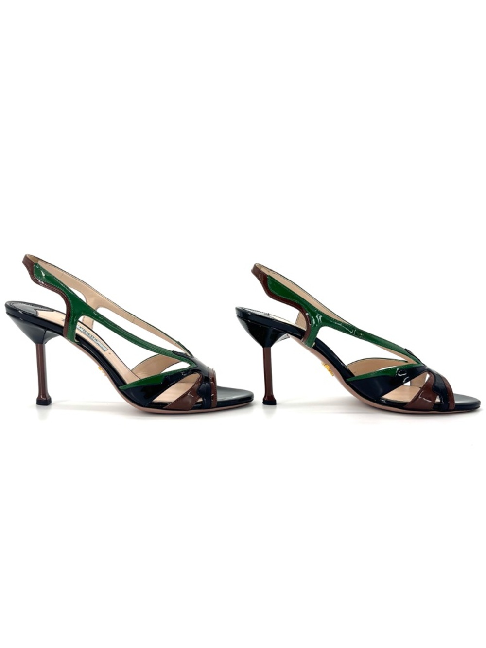 Prada SS 2012 Flames Hotrod Patent Leather Slingback Sandals 36.5 - Picture 5 of 7